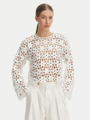 MICHAEL Michael Kors Bluzka MS651ZMKNE Biały Regular Fit. Białe bluzki MICHAEL Michael Kors, m, bez wzorów, z syntetyku, bez kołnierzyka, bez ramiączek. Za 989.99 zł.