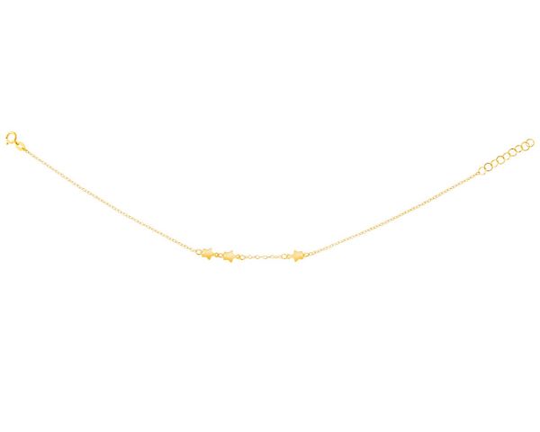 Złota bransoletka, ankier - gwiazdy. Żółte bransoletki Apart, złote. Za 379.00 zł.