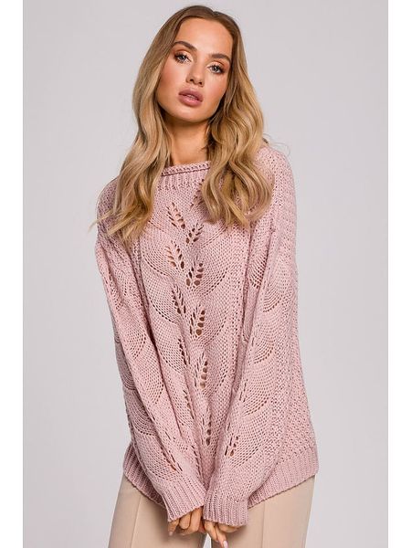 Made of emotion Sweter w kolorze jasnoróżowym rozmiar: L/XL. Różowe swetry Made Of Emotion, l, bez wzorów, ze splotem, bez ramiączek. Za 149.66 zł.