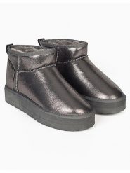 ISLAND BOOT Botki "Miley" w kolorze srebrnym rozmiar: 36. Szare botki Island Boot, bez wzorów, bez obcasa, bez zapięcia. Za 123.25 zł.