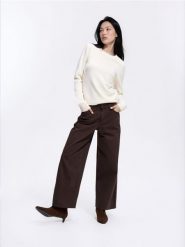 Jeansy wide leg z krótszą nogawką - dark grey jeans. Szare jeansy Reserved, bez wzorów. Za 129.99 zł.