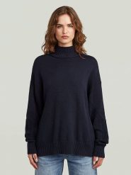 G-Star Sweter w kolorze granatowym rozmiar: S. Niebieskie swetry G-Star, s, bez wzorów, z bawełny, bez ramiączek. Za 199.95 zł.