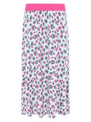 Zwillingsherz Spódnica "Colourful Leo" w kolorze białym rozmiar: L/XL. Białe spódnice Zwillingsherz, na co dzień, l, bez wzorów, z wiskozy, maxi, proste. Za 104.99 zł.