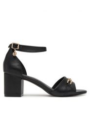 MEXX Sandały MX/022C-HY Czarny. Czarne sandały Mexx, bez wzorów, ze skóry, bez obcasa, na słupku, bez zapięcia. Za 154.99 zł.