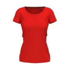 Damska Koszulka Z Okrągłym Dekoltem Claire. Czerwone bluzki STEDMAN, s, bez wzorów, sportowe, bez kołnierzyka, bez ramiączek. Za 58.99 zł.