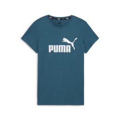 Koszulka damska Puma ESS Logo Tee. Zielone bluzki Puma, m, bez wzorów, sportowe, bez kołnierzyka, bez ramiączek. Za 102.65 zł.