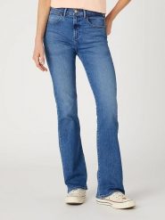 Wrangler Dżinsy - Bootcut - w kolorze niebieskim rozmiar: W26/L32. Niebieskie jeansy Wrangler, l, z aplikacjami. Za 170.45 zł.
