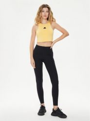 Adidas Top City Escape IS0668 Żółty Slim Fit. Żółte topy Adidas, m, bez wzorów, bez kołnierzyka, bez ramiączek. Za 89.99 zł.