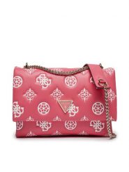Guess Torebka Deesa Logo HWPG93 14210 Różowy. Czerwone torebki klasyczne Guess, z aplikacjami, ze skóry, bez dodatków. Za 649.99 zł.