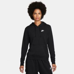 Bluza z Kapturem Club Fleece Rozmiar L Czarny - DQ5793-010. Czarne bluzy Nike, l, bez wzorów, z dzianiny, z kapturem. Za 319.00 zł.