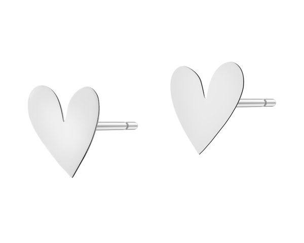 Kolczyki srebrne - serca. Szare kolczyki Apart, pozłacane. Za 139.00 zł.