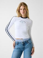 Guess Jeans T-Shirt 180634 Biały Classic Fit. Białe t-shirty Guess Jeans, m, z aplikacjami, z jeansu, bez kołnierzyka, bez ramiączek. Za 169.99 zł.