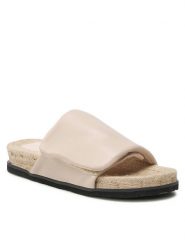 Jenny Fairy Espadryle WS1168-02 Beżowy. Brązowe espadryle Jenny Fairy, bez wzorów, ze skóry, bez obcasa, bez zapięcia. Za 129.99 zł.