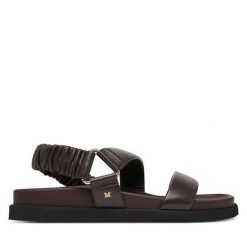 Sandały Max Mara. Brązowe sandały Max Mara, bez wzorów, bez obcasa, na płaskiej podeszwie, bez zapięcia. Za 2,429.00 zł.