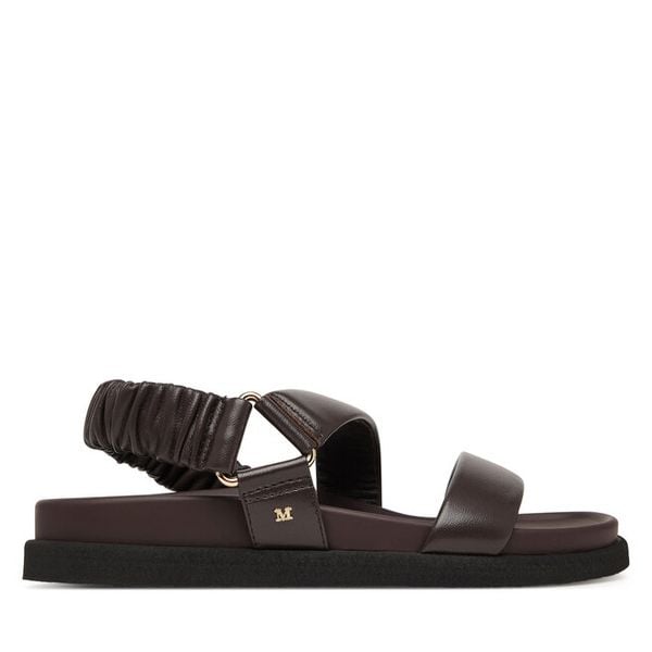 Sandały Max Mara. Brązowe sandały Max Mara, bez wzorów, bez obcasa, na płaskiej podeszwie, bez zapięcia. Za 2,306.99 zł.
