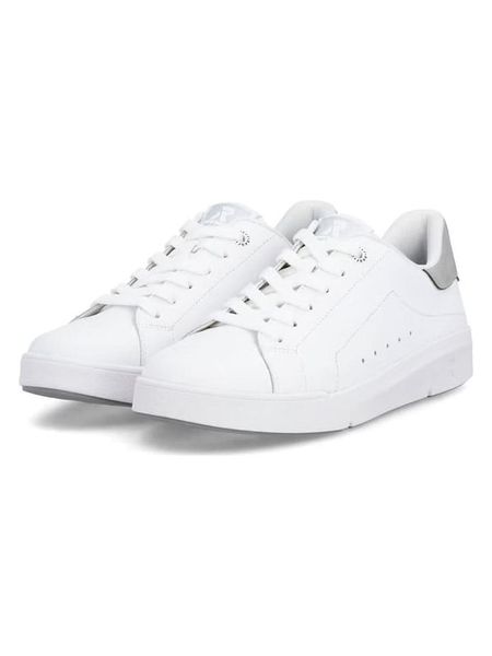 Rieker Skórzane sneakersy w kolorze białym rozmiar: 41. Białe trampki Rieker, bez wzorów, bez zapięcia. Za 209.95 zł.