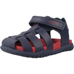 Sandały Geox Model B Sandal Fusbetto Bo Kolor Niebieski. Niebieskie sandały Geox, bez wzorów, z tkaniny, bez obcasa, bez zapięcia. Za 189.99 zł.