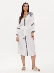Melissa Odabash Sukienka letnia Ally Biały Regular Fit. Białe sukienki Melissa Odabash, na lato, xl, bez wzorów, z wiskozy, bez kołnierzyka, bez ramiączek. Za 939.99 zł.