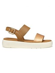 Geox Sandały "Camalei" w kolorze jasnobrązowym rozmiar: 41. Brązowe sandały Geox, bez wzorów, klasyczne, z otwartym noskiem, bez obcasa, bez zapięcia. Za 221.15 zł.