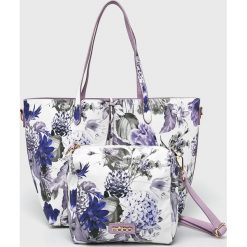 Nobo - Torebka. Fioletowe shopper Nobo, bez wzorów, z materiału, casualowe, na ramię, duże, z nadrukiem, bez dodatków. W wyprzedaży za 199.90 zł.