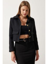 Happiness Istanbul Kardigan w kolorze czarnym rozmiar: 38. Czarne kardigany Happiness Istanbul, bez wzorów, z bawełny. Za 96.14 zł.