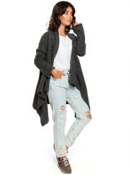 Be Wear Kardigan w kolorze grafitowym rozmiar: onesize. Czarne kardigany Be Wear, bez wzorów, z wełny. Za 153.45 zł.