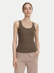 Guess Top V4YP06 K8RT2 Khaki Slim Fit. Brązowe topy Guess, s, z aplikacjami, z wiskozy, bez kołnierzyka, bez ramiączek. Za 154.99 zł.