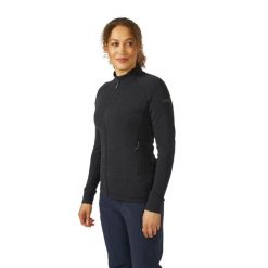 Bluza polarowa damska Rab Nexus Jacket rozpinana. Czarne bluzy RAB, bez wzorów, z polaru, bez kaptura. Za 284.99 zł.