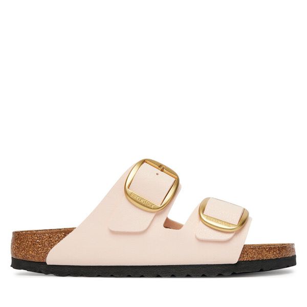 Klapki Birkenstock. Czerwone klapki Birkenstock, bez wzorów, bez obcasa. Za 539.99 zł.