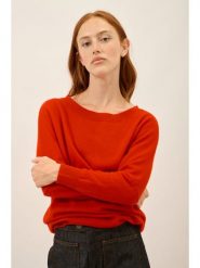 Just Cashmere Kaszmirowy sweter "Rebecca" w kolorze czerwonym rozmiar: XL. Czerwone swetry Just Cashmere, xl, bez wzorów, z kaszmiru, bez ramiączek. Za 402.20 zł.