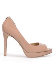 Nine West Szpilki WFA2733-1 Beżowy. Brązowe sandały Nine West, bez wzorów, z syntetyku, bez obcasa, na szpilce, bez zapięcia. Za 219.99 zł.