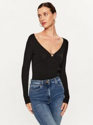 Pinko Sweter Giraffa 101846 A15S Czarny Slim Fit. Czarne swetry Pinko, l, bez wzorów, z wełny, bez ramiączek. Za 589.99 zł.