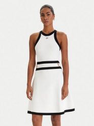 KARL LAGERFELD Sukienka dzianinowa B1W13004 Biały Regular Fit. Białe sukienki KARL LAGERFELD, m, bez wzorów, z dzianiny, bez kołnierzyka, bez ramiączek. Za 1,099.00 zł.