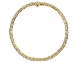 Bransoletka z żółtego złota z diamentami - 0,50 ct - próba 585. Żółte bransoletki Apart, z diamentem, złote. Za 15,990.00 zł.