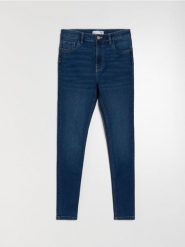 Jeansy skinny fit - granatowy. Niebieskie jeansy Sinsay, bez wzorów. Za 59.99 zł.