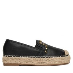 Espadryle DeeZee. Czarne espadryle DeeZee, bez wzorów, bez obcasa, bez zapięcia. Za 99.99 zł.