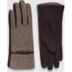 Answear - Rękawiczki. Szare rękawiczki ANSWEAR, bez wzorów, z dzianiny. W wyprzedaży za 39.90 zł.