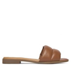 Klapki Lasocki. Brązowe klapki Lasocki, bez wzorów, bez obcasa. Za 129.99 zł.