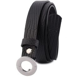 Pasek skórzany BELTIMORE r.85-100 cm O17 czarny. Czarne paski bez wzorów. Za 54.99 zł.