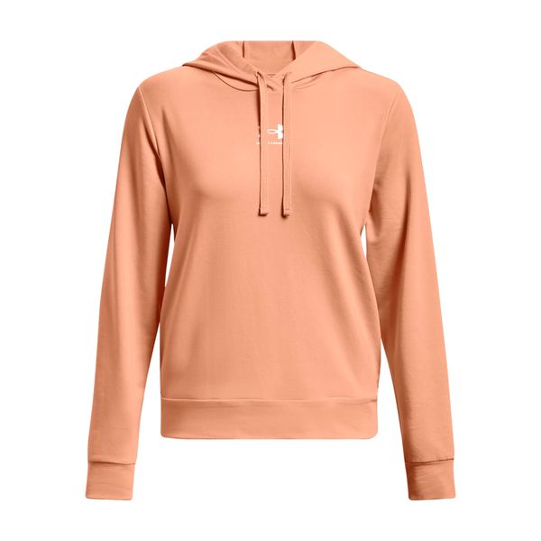 Bluza fitness damska Under Armour Rival Terry Hoodie. Brązowe bluzy Under Armour, l, bez wzorów, bez kaptura. Za 129.99 zł.