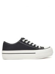 DeeZee Trampki SH-066 Czarny. Czarne trampki DeeZee, bez wzorów, z materiału, bez zapięcia. Za 99.99 zł.