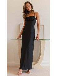 Milan Kiss Sukienka w kolorze czarnym rozmiar: L. Czarne sukienki Milan Kiss, l, bez wzorów, bez kołnierzyka, bez ramiączek, maxi. Za 152.99 zł.