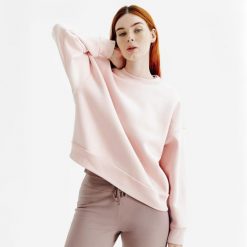 Bluza okrągły dekolt damska Elementals. Czerwone bluzy DECATHLON, m, bez wzorów, z bawełny, bez kaptura. Za 149.99 zł.