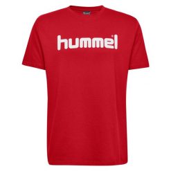 Koszulka Hummel enfant Cotton Logo. Czerwone bluzki Hummel, m, bez wzorów, młodzieżowe, bez kołnierzyka, bez ramiączek. W wyprzedaży za 68.00 zł.