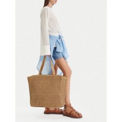 Torebka Roxy. Brązowe shopper Roxy, bez wzorów, bez dodatków. Za 189.99 zł.