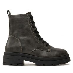Botki Call It Spring. Szare botki Call it Spring, bez wzorów, bez obcasa, na płaskiej podeszwie, bez zapięcia. Za 419.99 zł.