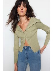 Trendyol Kardigan w kolorze zielonym rozmiar: L. Zielone kardigany Trendyol, l, bez wzorów. Za 100.99 zł.