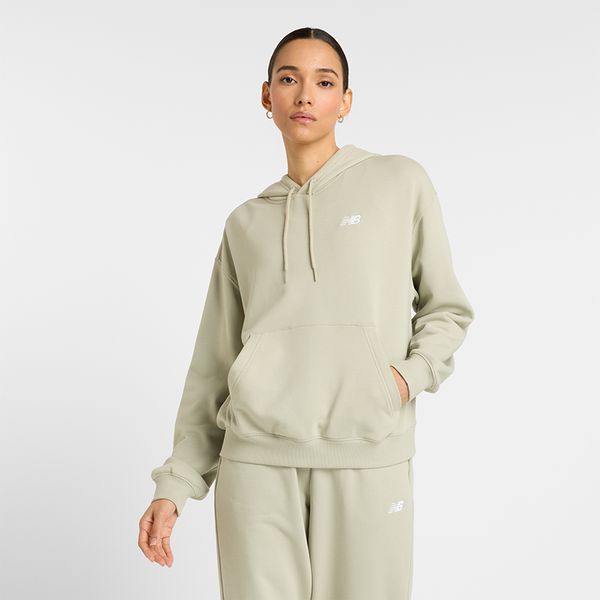 Bluza damska New Balance WT41507OVN – zielona. Zielone bluzy New Balance, s, bez wzorów, z bawełny, z kapturem. Za 199.99 zł.
