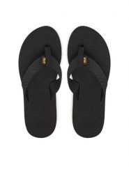 Teva Japonki Mush II 4198 Czarny. Czarne klapki Teva, bez wzorów, z materiału, bez obcasa. Za 159.99 zł.