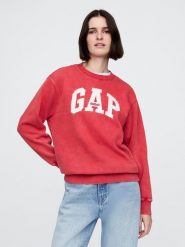 GAP Bluza w kolorze czerwonym rozmiar: XS. Czerwone bluzy GAP, xs, bez wzorów, bez kaptura. Za 92.21 zł.